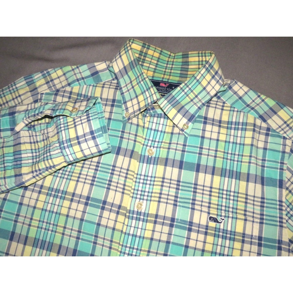Vineyard Vines Long Sleeved Plaid Slim Fit Tucker Button‎ Up Shirt Men's Small